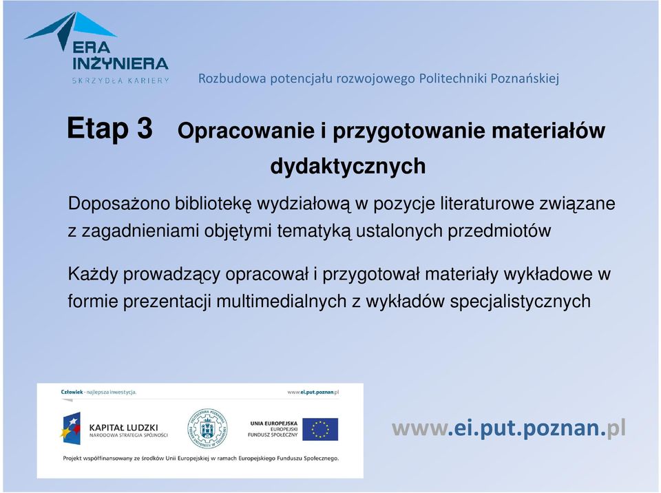 objętymi tematyką ustalonych przedmiotów KaŜdy prowadzący opracował i