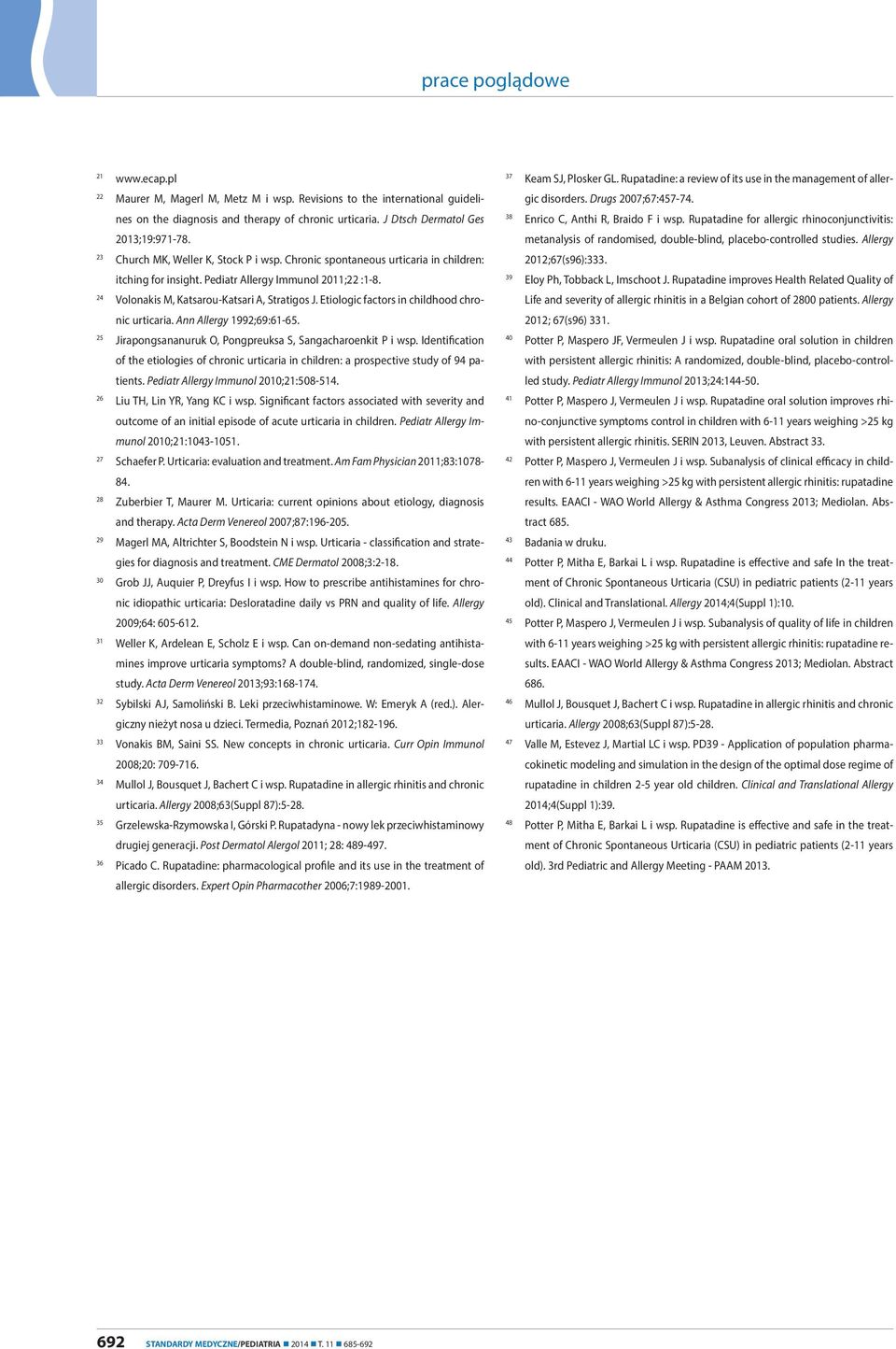 Etiologic factors in childhood chronic urticaria. Ann Allergy 1992;69:61-65. 25 Jirapongsananuruk O, Pongpreuksa S, Sangacharoenkit P i wsp.