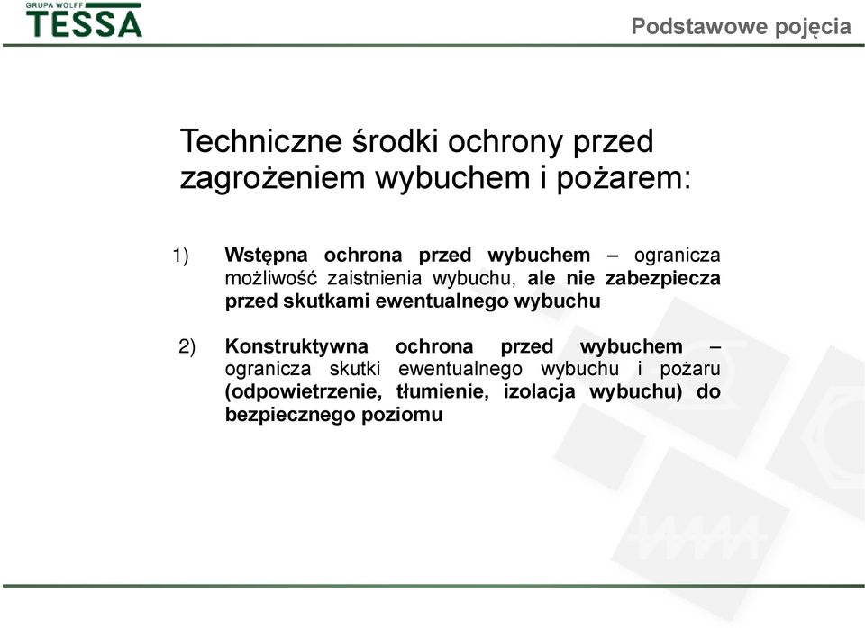 przed skutkami ewentualnego wybuchu Konstruktywna ochrona przed wybuchem ogranicza skutki