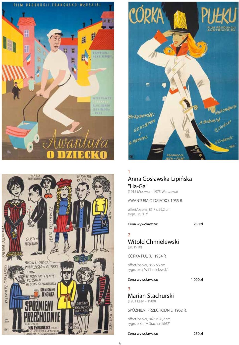 1910) CÓRKA PUŁKU, 1954 R. offset/papier, 85 x 56 cm sygn. p.d.: 'W.