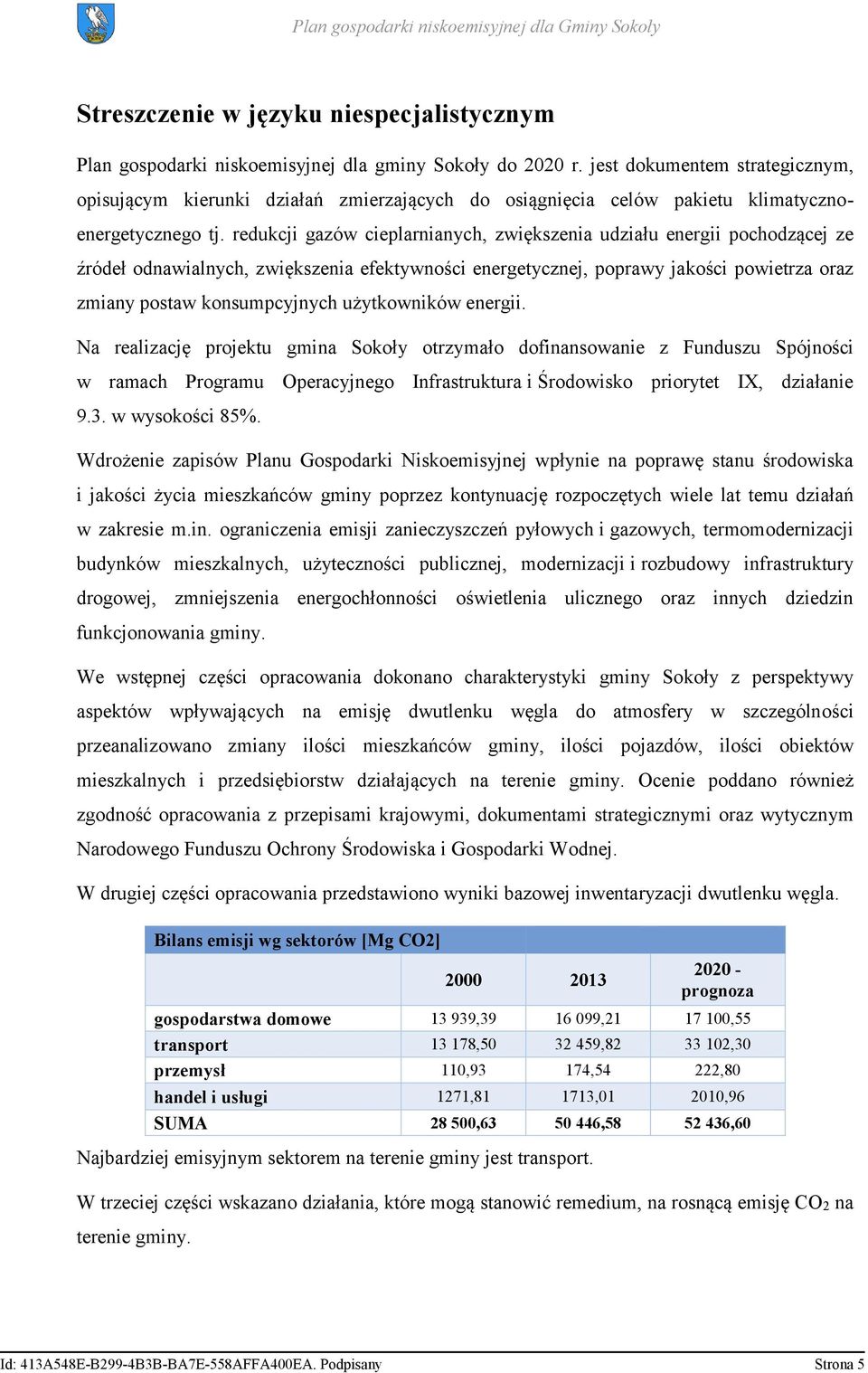 redukcji gazów cieplarnianych, zwiększenia udziału energii pochodzącej ze źródeł odnawialnych, zwiększenia efektywności energetycznej, poprawy jakości powietrza oraz zmiany postaw konsumpcyjnych