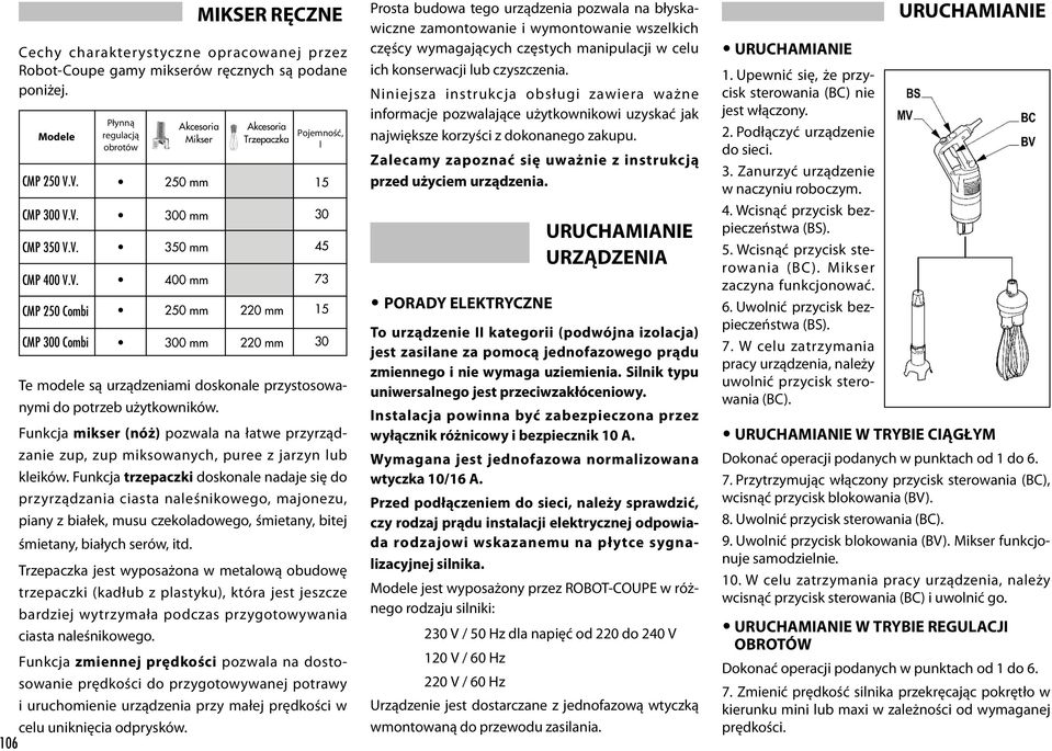 Funkcja mikser (nóż) pozwala na łatwe przyrządzanie zup, zup miksowanych, puree z jarzyn lub kleików.