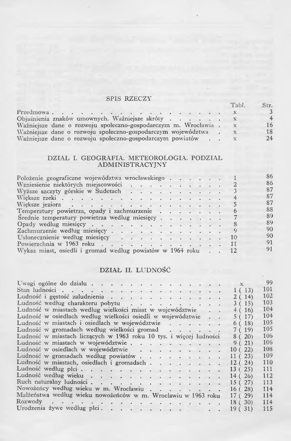 PODZIAŁ ADMINISTRACYJNY Położenie geograficzne województwa wrocławskiego... 1 Wzniesienie niektórych miejscowości... 2 Wyższe szczyty górskie w Sudetach... 3 Większe rzeki... 4 Większe jeziora.