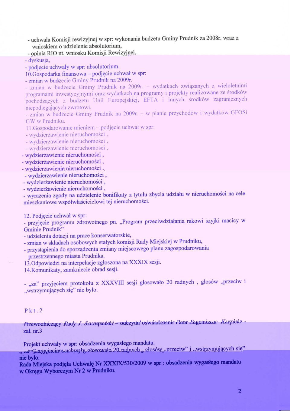 wykonania budzetu Gminy