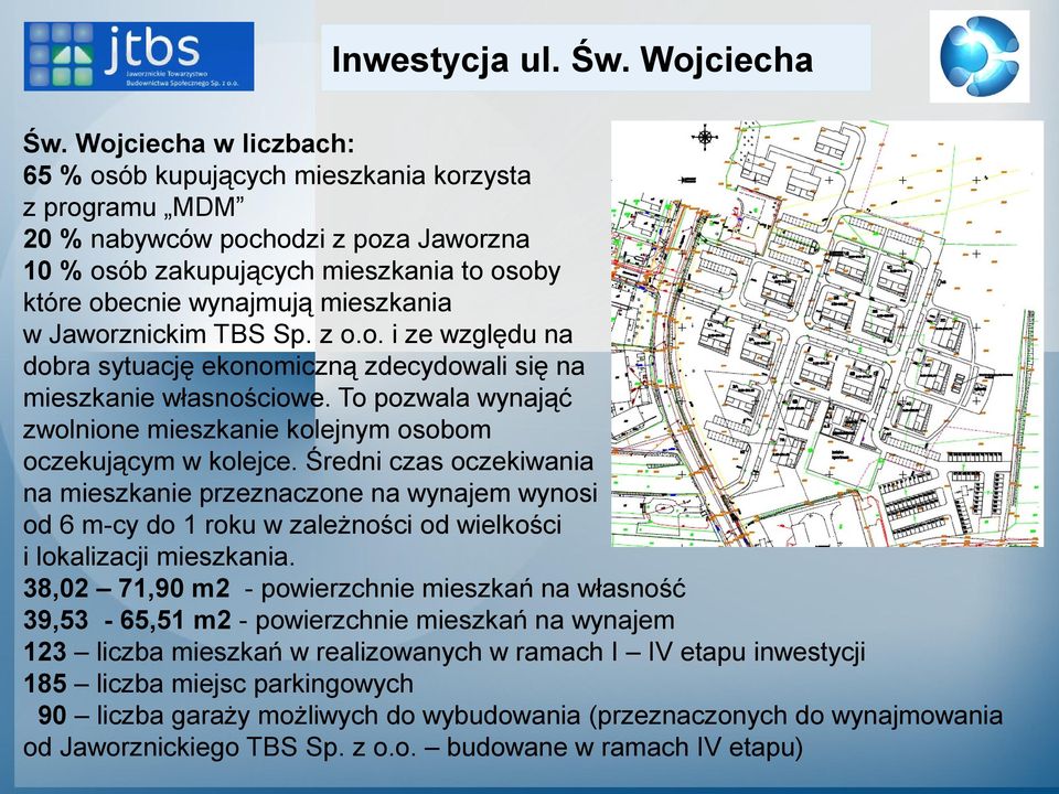 Jaworznickim TBS Sp. z o.o. i ze względu na dobra sytuację ekonomiczną zdecydowali się na mieszkanie własnościowe. To pozwala wynająć zwolnione mieszkanie kolejnym osobom oczekującym w kolejce.