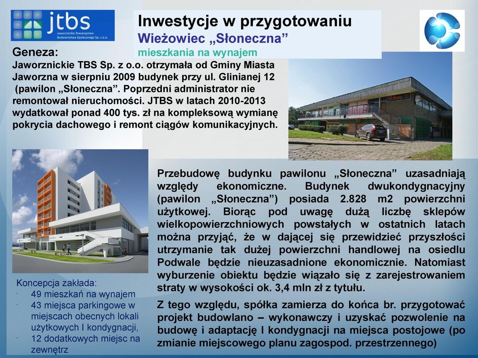 zł na kompleksową wymianę pokrycia dachowego i remont ciągów komunikacyjnych.