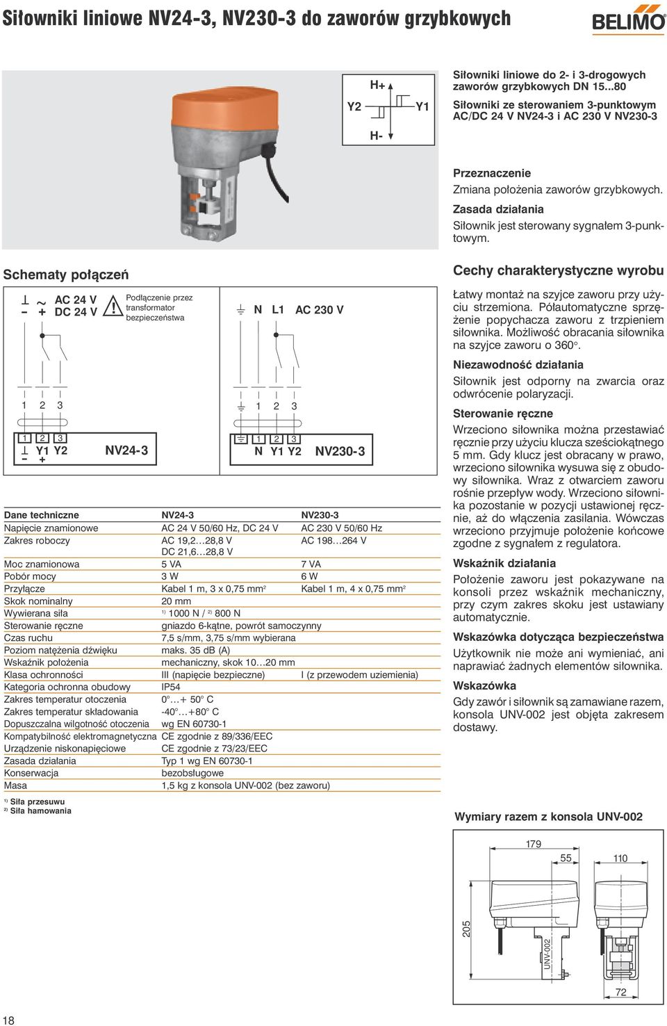 Schematy połączeń C 24 V Podłączenie przez - + DC 24 V!