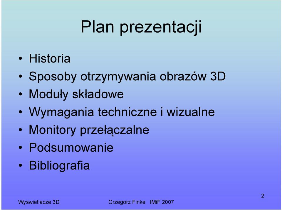 składowe Wymagania techniczne i