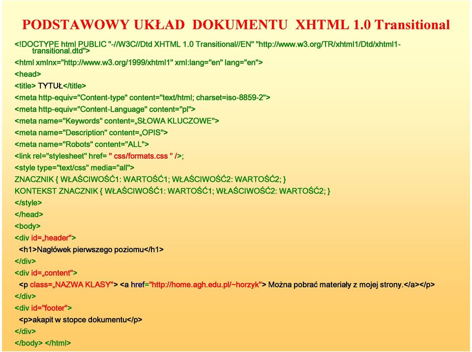 equiv="content-language" content="pl"> <meta name="keywords" content= SŁOWA KLUCZOWE"> <meta name="description" content= OPIS"> <meta name="robots" content="all"> <link rel="stylesheet" href= "