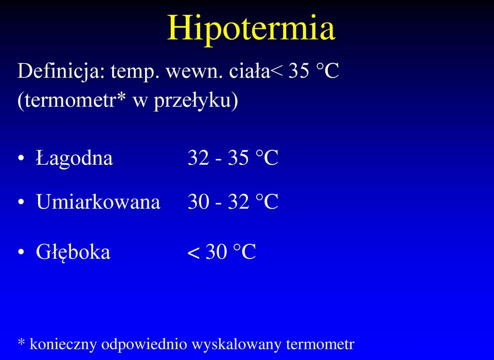 Łagodna 32-35 C Umiarkowana 30-32 C