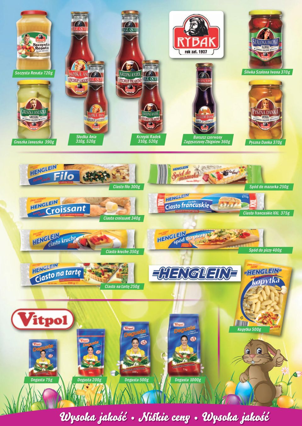 mazurka 250g Ciasto filo 300g Ciasto francuskie xxl 375g Ciasto croissant 340g Spód do pizzy
