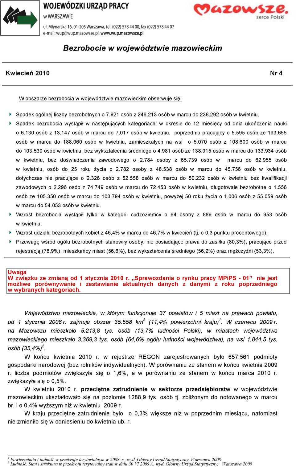 017 osób w kwietniu, poprzednio pracujący o 5.595 osób ze 193.655 osób w marcu do 188.060 osób w kwietniu, zamieszkałych na wsi o 5.070 osób z 108.600 osób w marcu do 103.