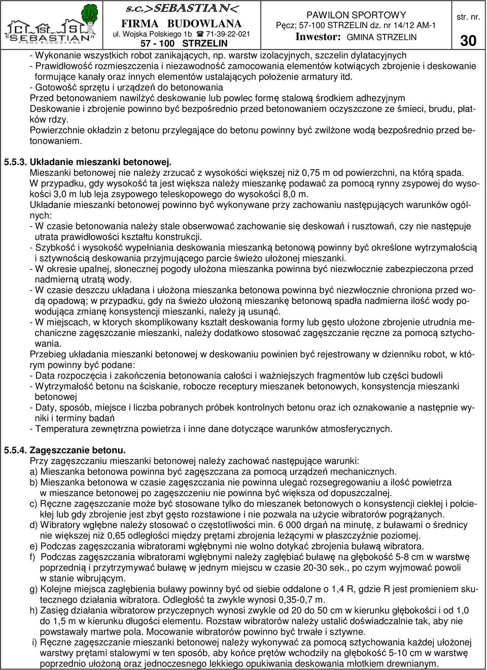 położenie armatury itd.