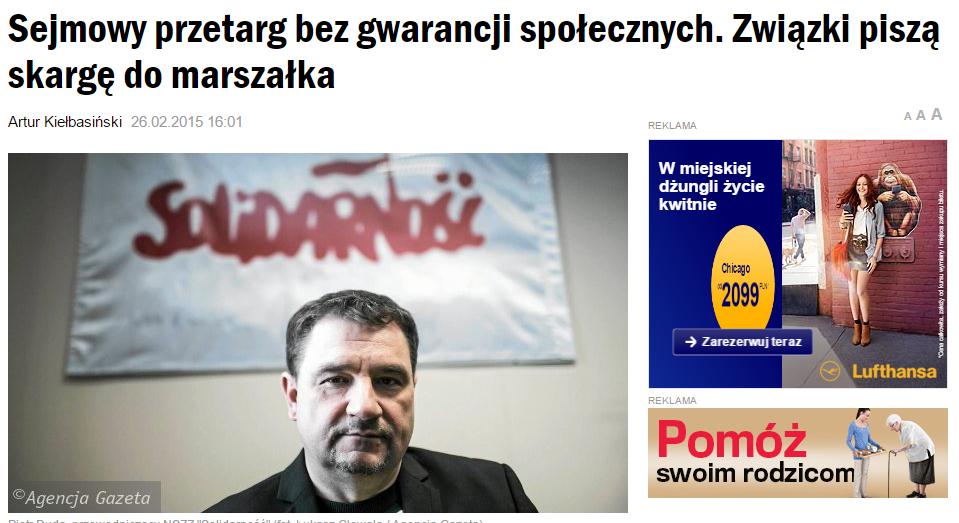 Interwencje Ponad 70 listów interwencyjnych do instytucji