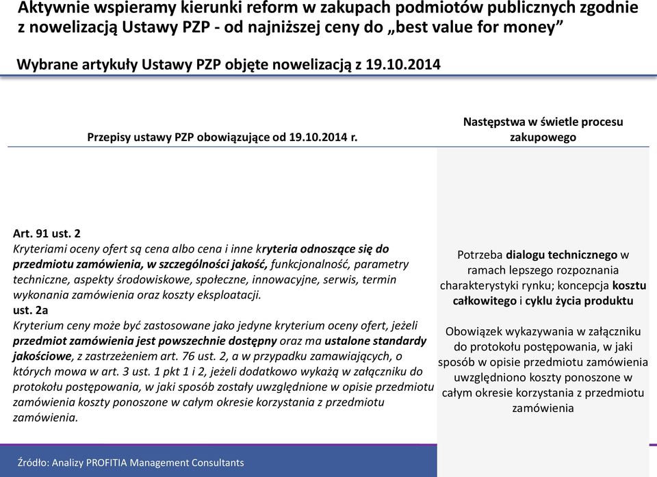 2 Kryteriami oceny ofert są cena albo cena i inne kryteria odnoszące się do przedmiotu zamówienia, w szczególności jakość, funkcjonalność, parametry techniczne, aspekty środowiskowe, społeczne,