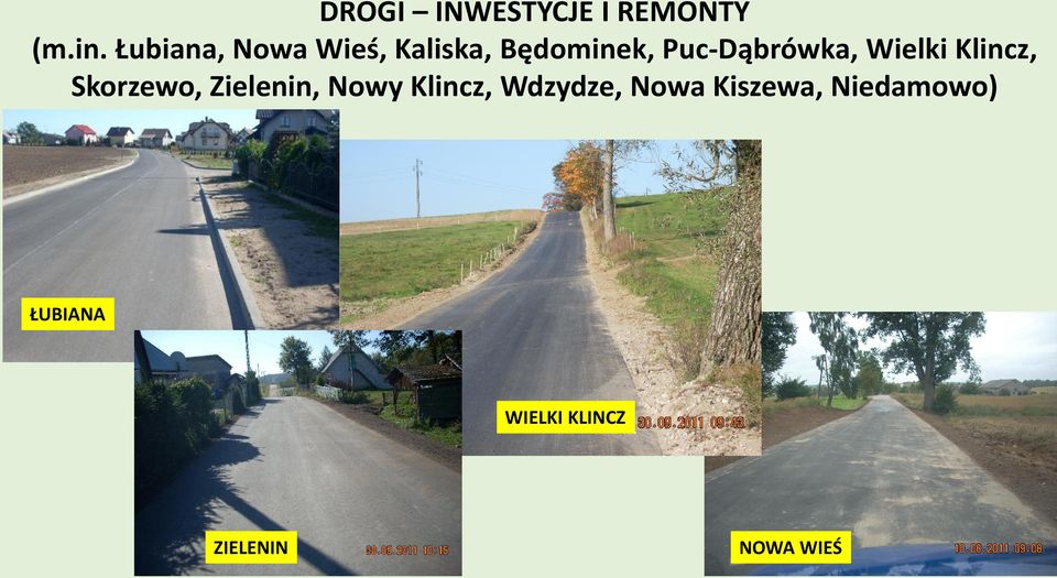 Puc-Dąbrówka, Wielki Klincz, Skorzewo, Zielenin,