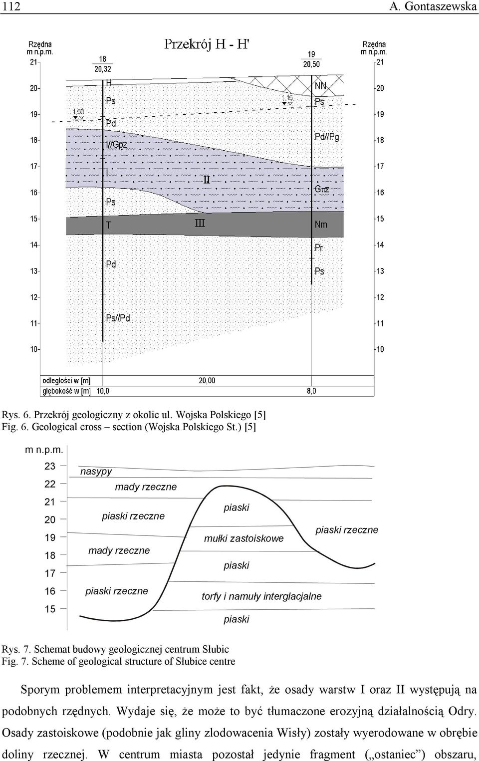 Schemat budowy geologicznej centrum Słubic Fig. 7.