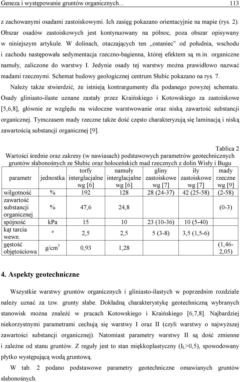 W dolinach, otaczających ten ostaniec od południa, wschodu i zachodu następowała sedymentacja rzeczno-bagienna, której efektem są m.in. organiczne namuły, zaliczone do warstwy I.