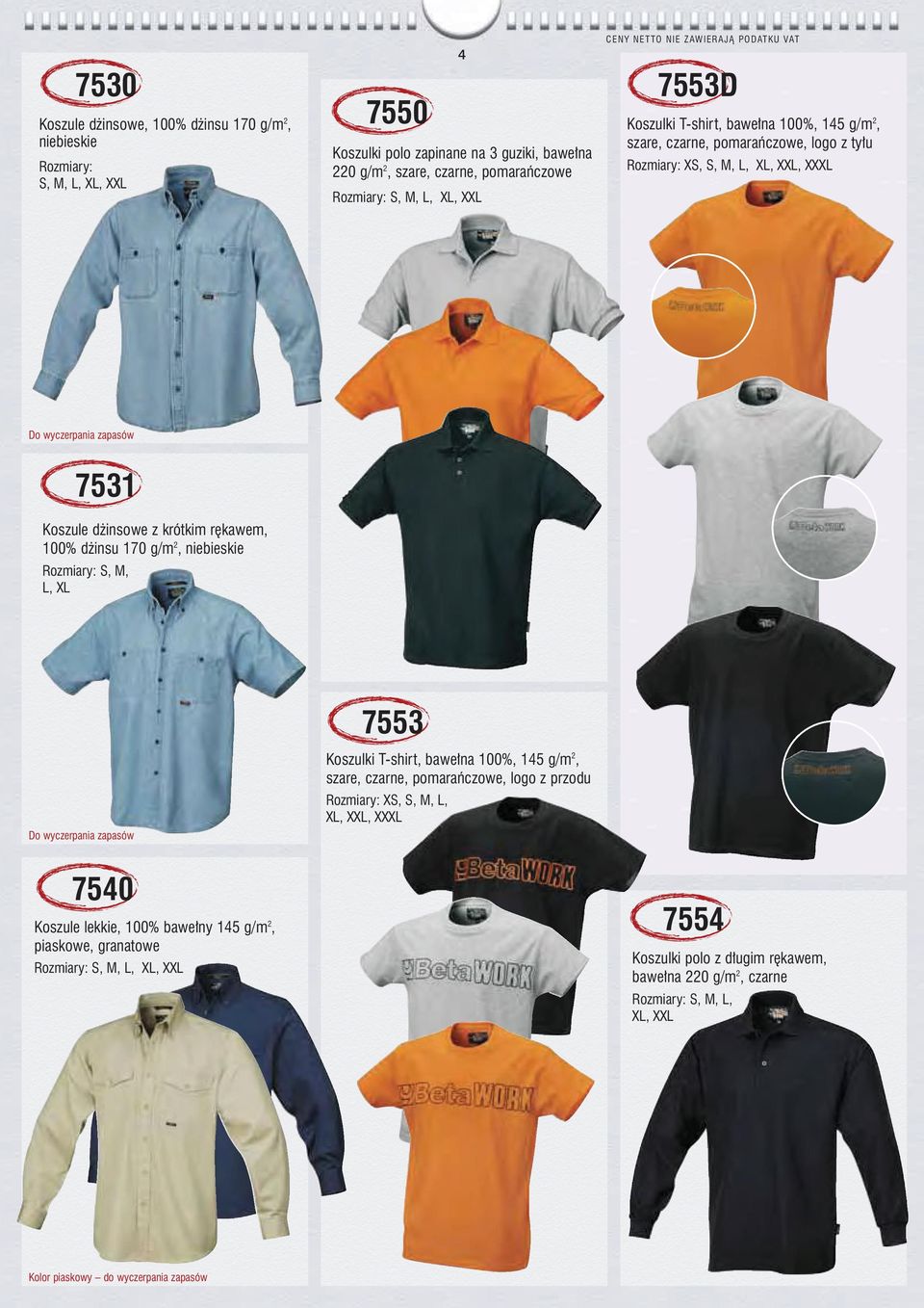 kawem, 100% d insu 170 g/m 2, niebieskie S, M, L, XL Do wyczerpania zapasów 7553 Koszulki T-shirt, bawe na 100%, 145 g/m 2, szare, czarne, pomaraƒczowe, logo z przodu XS, S, M, L, XL, XXL, XXXL