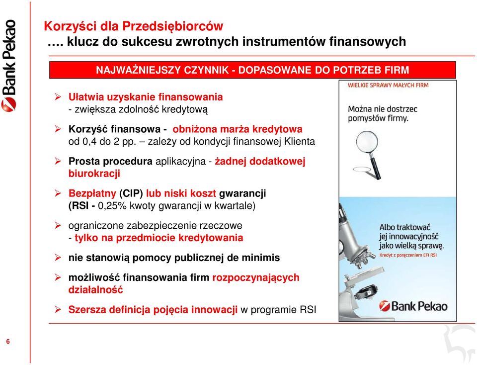 Korzyść finansowa - obniżona marża kredytowa od 0,4 do 2 pp.