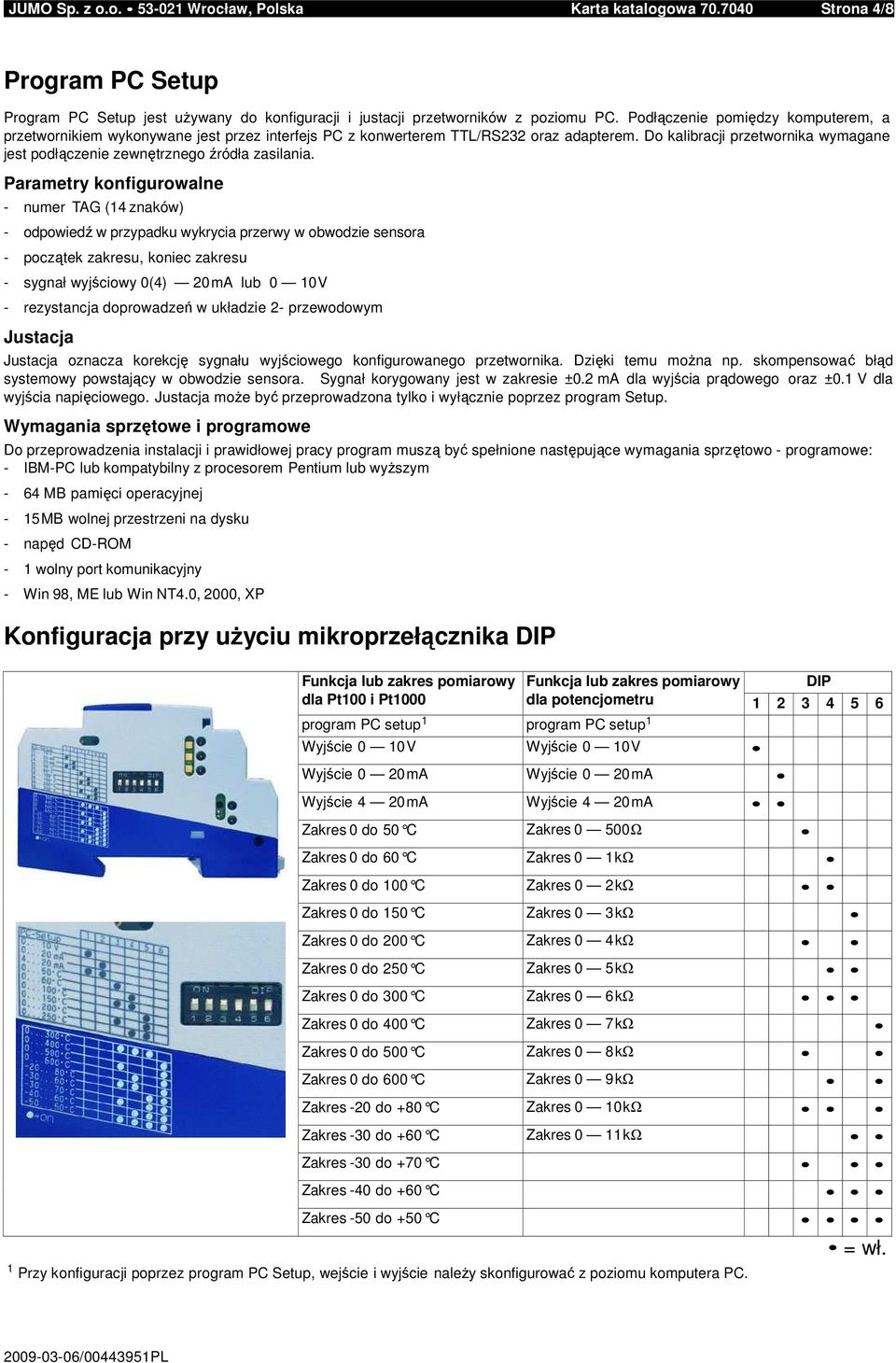 Do kalibracji przetwornika wymagane jest podłączenie zewnętrznego źródła zasilania.