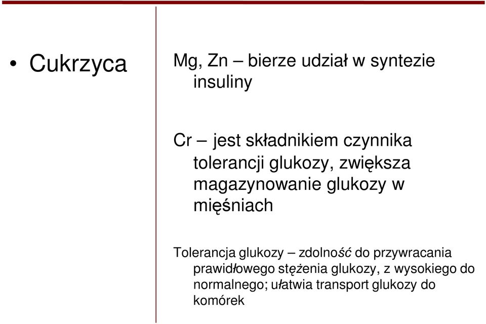 mięśniach Tolerancja glukozy zdolność do przywracania prawidłowego