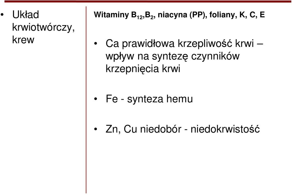 krzepliwość krwi wpływ na syntezę czynników