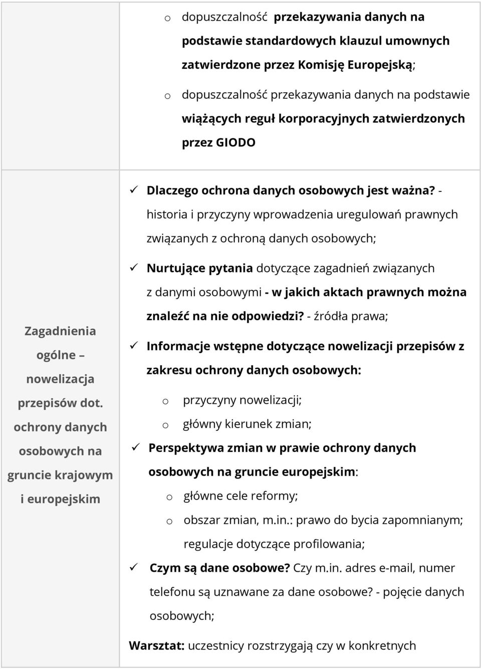 - historia i przyczyny wprowadzenia uregulowań prawnych związanych z ochroną danych Nurtujące pytania dotyczące zagadnień związanych z danymi osobowymi - w jakich aktach prawnych można Zagadnienia