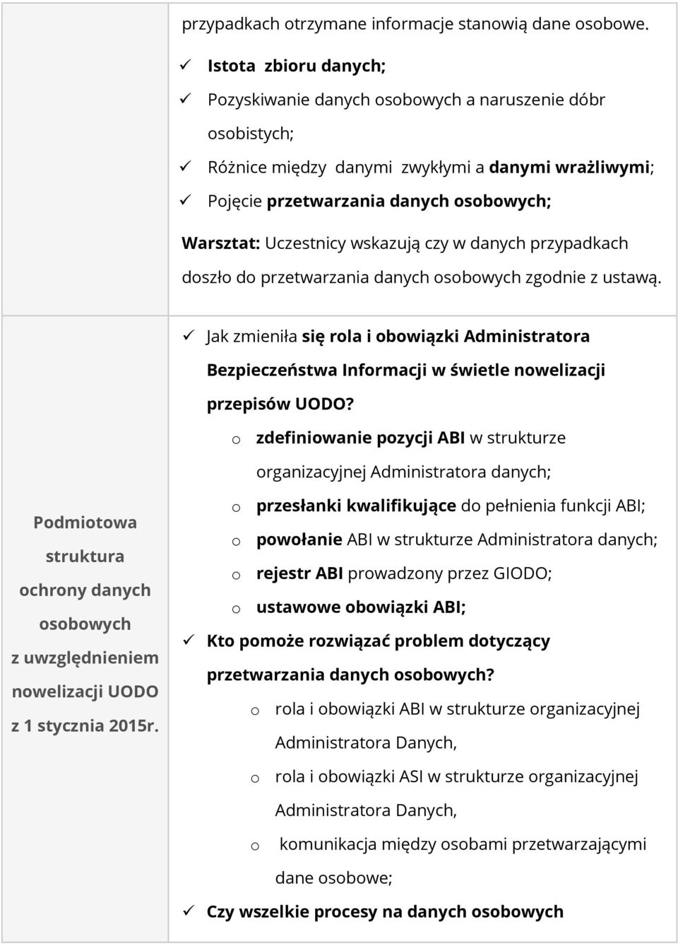 danych przypadkach doszło do przetwarzania danych osobowych zgodnie z ustawą. Jak zmieniła się rola i obowiązki Administratora Bezpieczeństwa Informacji w świetle nowelizacji przepisów UODO?