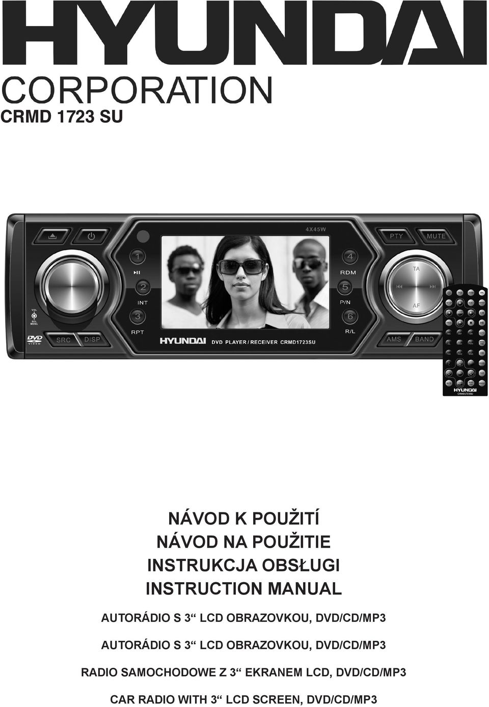 dvd/cd/mp3 Autorádio s 3 LCD obrazovkou, dvd/cd/mp3 Radio