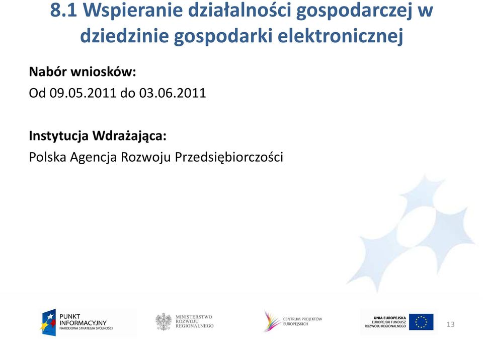 wniosków: Od 09.05.2011 do 03.06.