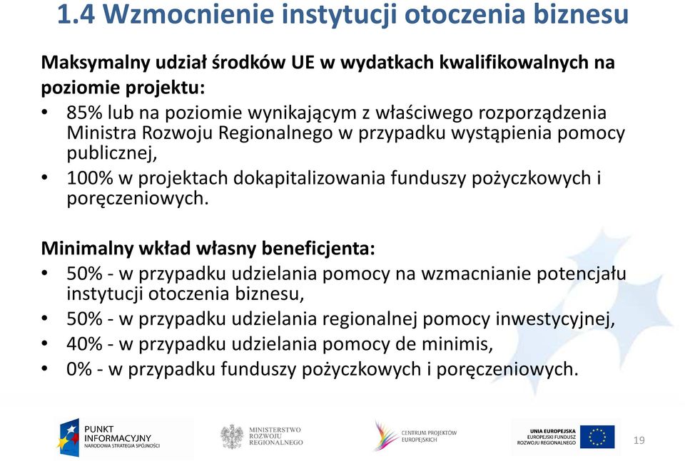 pożyczkowych i poręczeniowych.