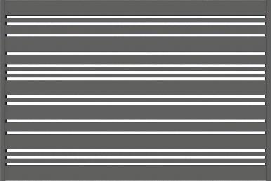 Przekrój panelu Smyck Wymiar lameli: 100x25, 60x25 i 25x25mm Słup do bramy, furtki 10x10cm Słup do panelu 8x8cm ALFEN Smyck Panel Smyck Furtka prawa Furtka lewa Brama