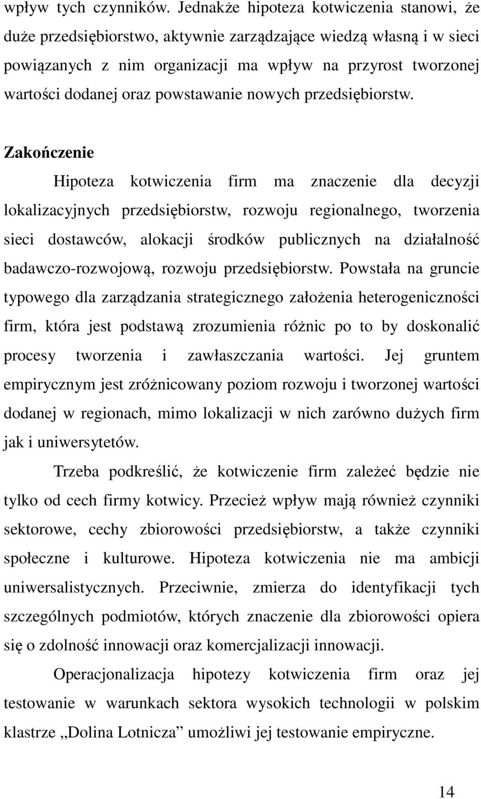 powstawanie nowych przedsiębiorstw.