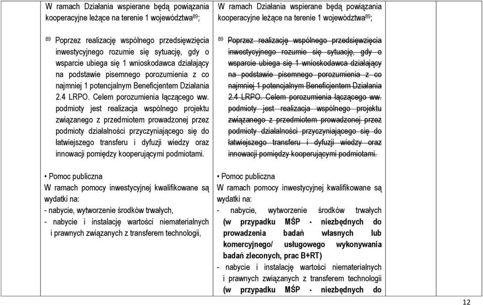 podmioty jest realizacja wspólnego projektu związanego z przedmiotem prowadzonej przez podmioty działalności przyczyniającego się do łatwiejszego transferu i dyfuzji wiedzy oraz innowacji pomiędzy