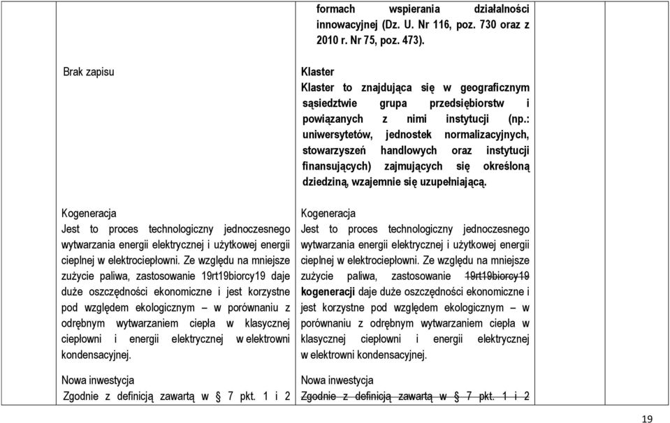 Ze względu na mniejsze zużycie paliwa, zastosowanie 19rt19biorcy19 daje duże oszczędności ekonomiczne i jest korzystne pod względem ekologicznym w porównaniu z odrębnym wytwarzaniem ciepła w