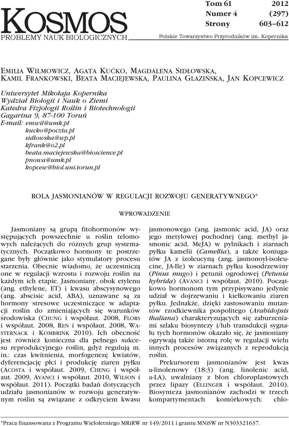 pl pnowa@umk.pl kopcew@biol.uni.torun.