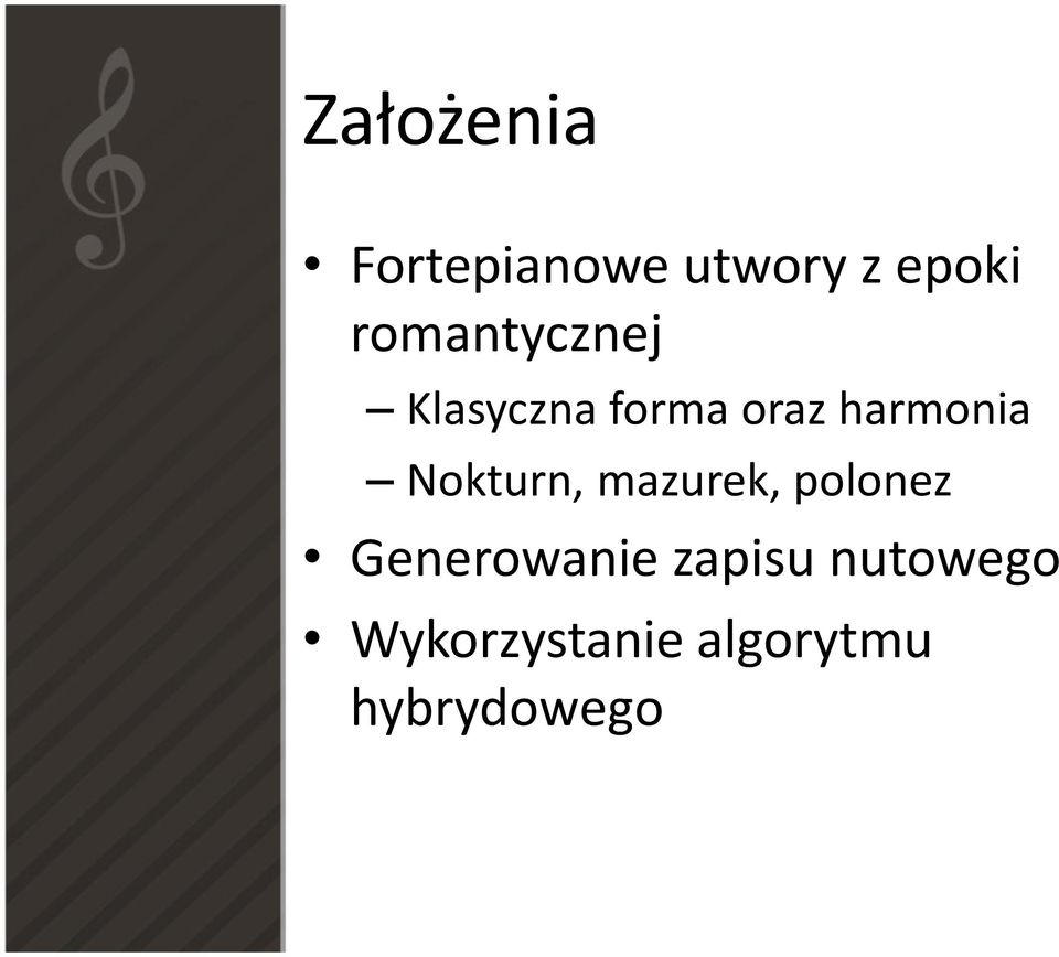 Nokturn, mazurek, polonez Generowanie