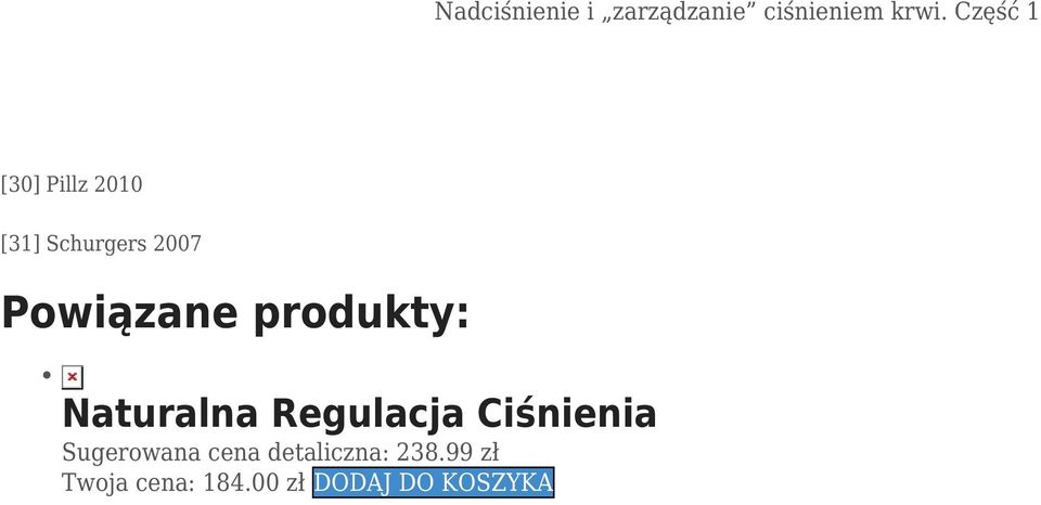 Ciśnienia Sugerowana cena detaliczna: