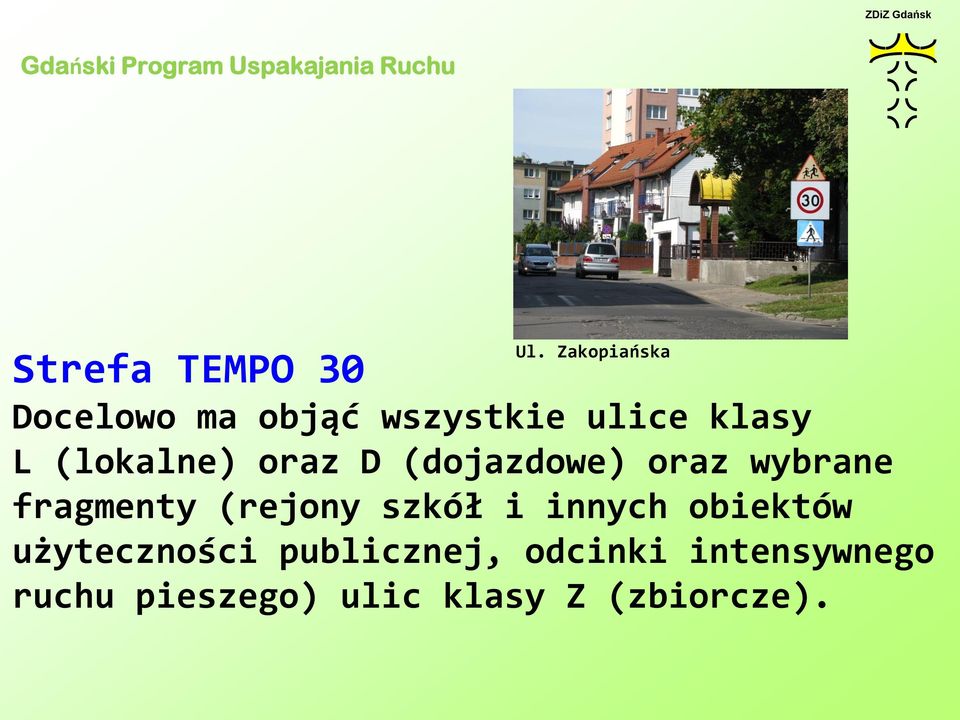(lokalne) oraz D (dojazdowe) oraz wybrane fragmenty (rejony