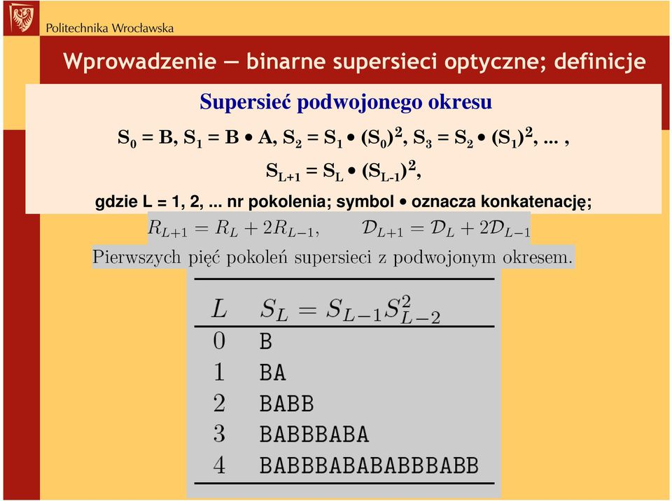 1 (S 0 ) 2, S 3 = S 2 (S 1 ) 2,.