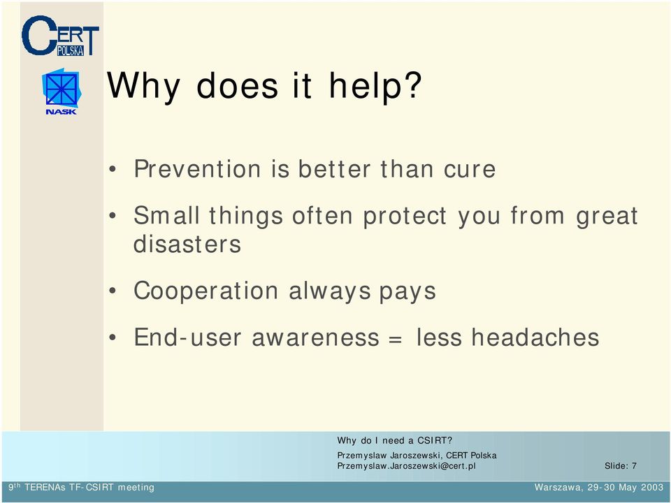 protect you from great disasters Cooperation