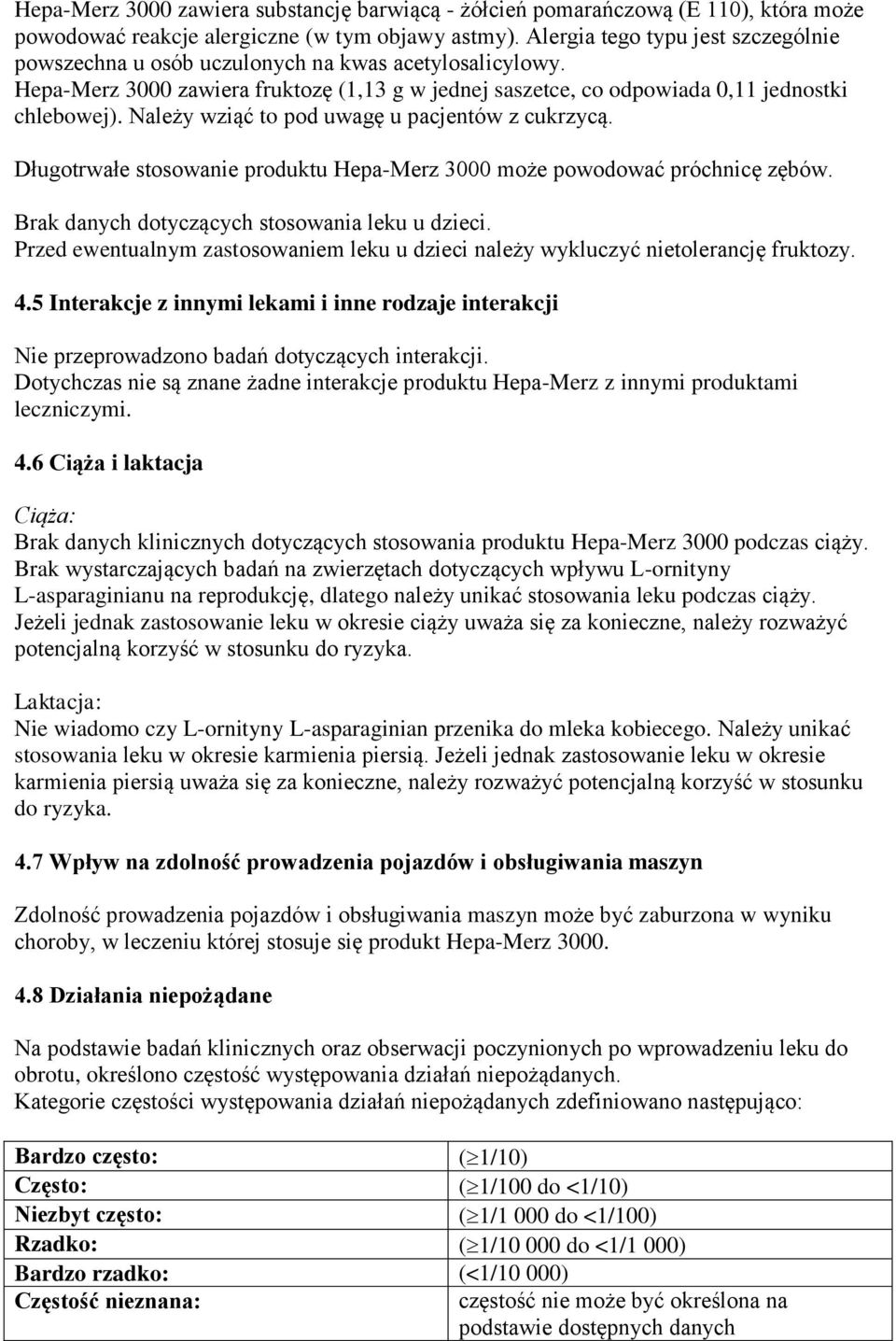 CHARAKTERYSTYKA PRODUKTU LECZNICZEGO. Hepa Merz 3000, 3 g/5 g, granulat do  sporządzania roztworu doustnego - PDF Free Download