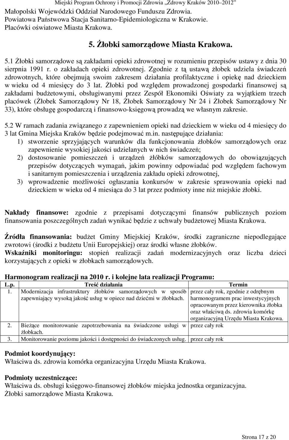 Zgodnie z tą ustawą Ŝłobek udziela świadczeń zdrowotnych, które obejmują swoim zakresem działania profilaktyczne i opiekę nad dzieckiem w wieku od 4 miesięcy do 3 lat.