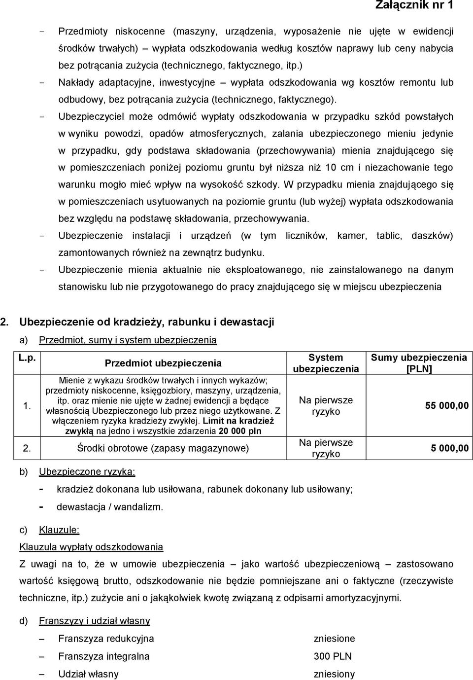 Ubezpieczyciel może odmówić wypłaty odszkodowania w przypadku szkód powstałych w wyniku powodzi, opadów atmosferycznych, zalania ubezpieczonego mieniu jedynie w przypadku, gdy podstawa składowania