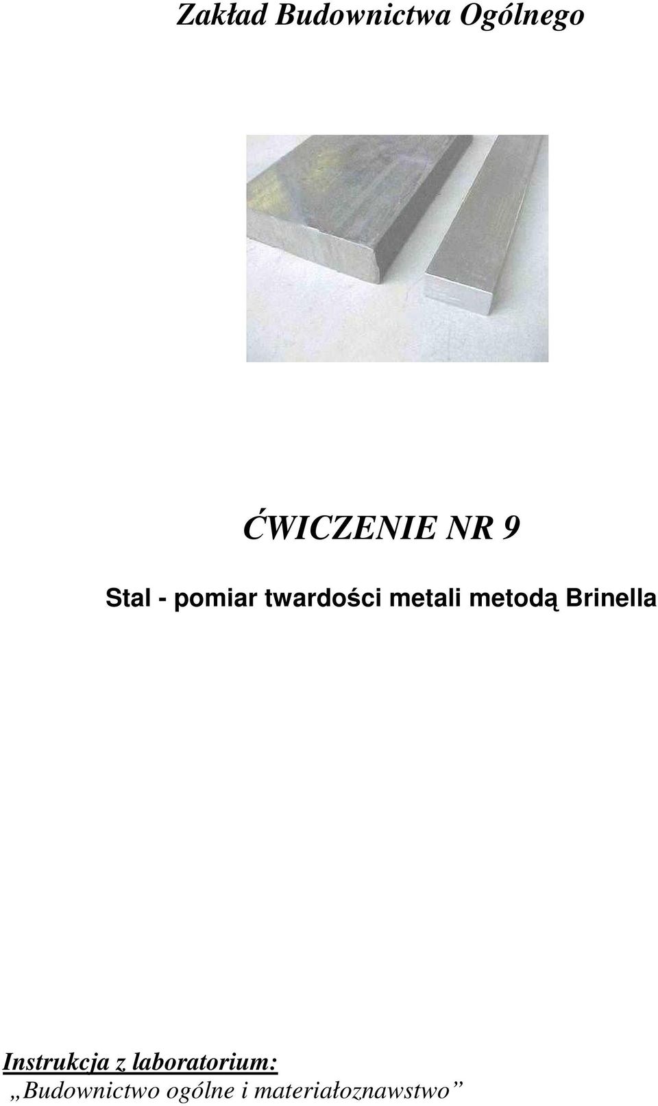 metodą Brinella Instrukcja z