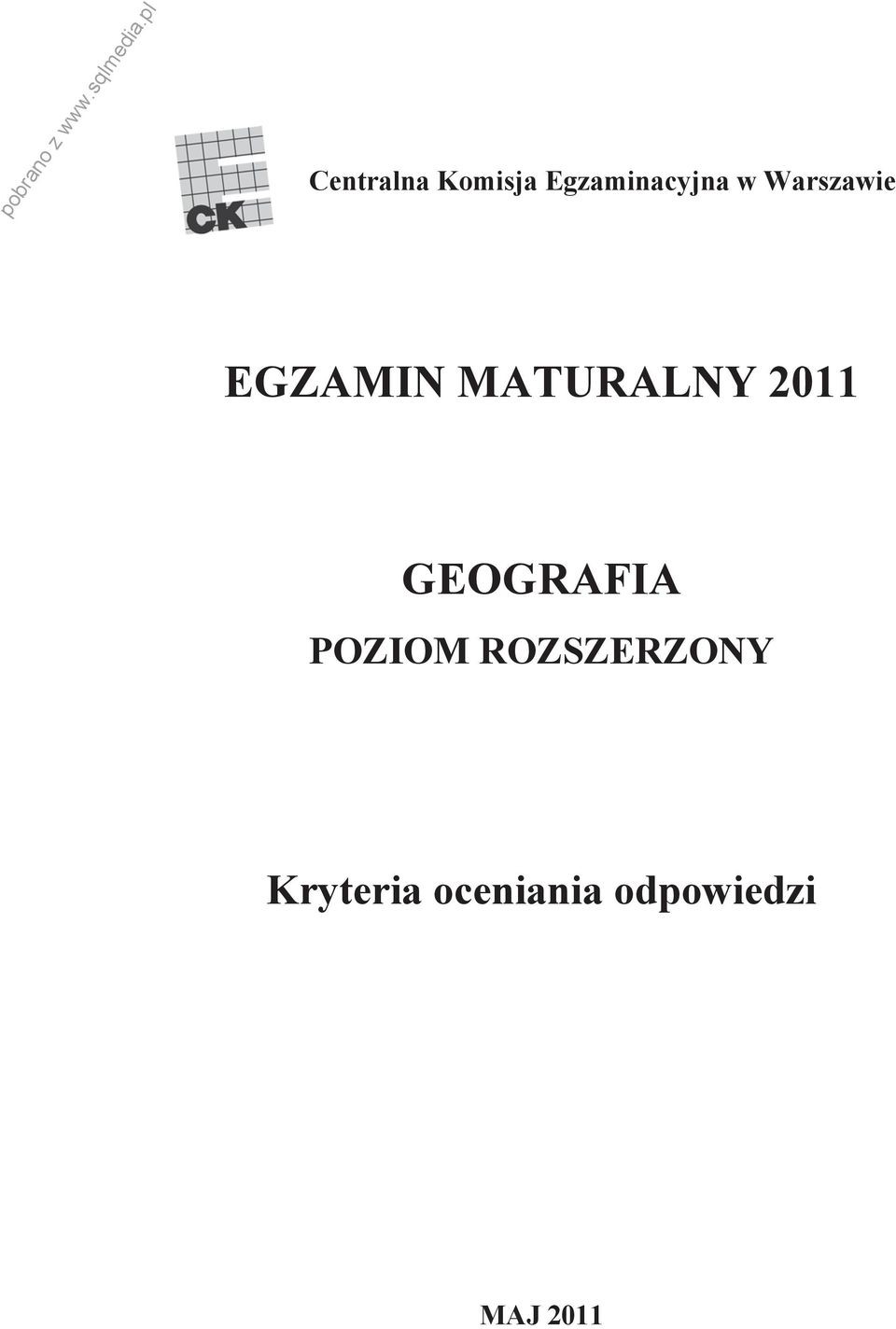 EGZAMIN MATURALNY 2011