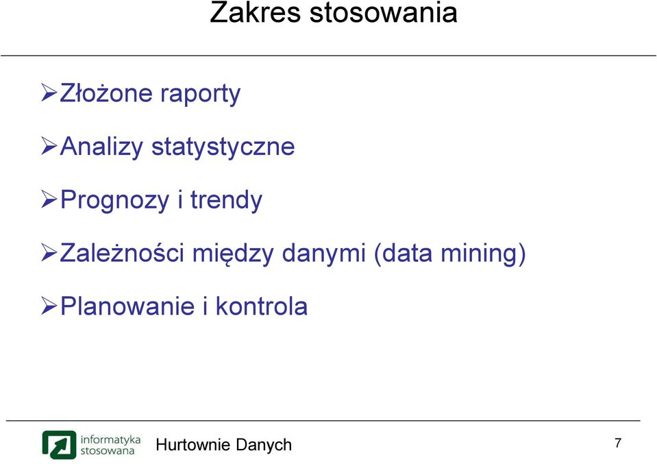 trendy Zależności między danymi