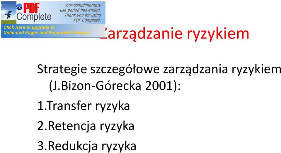 Bizon-Górecka 2001): 1.