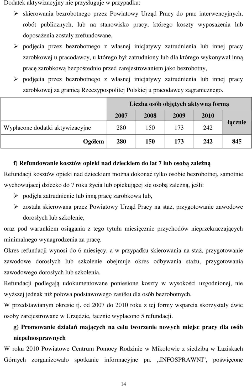 pracę zarobkową bezpośrednio przed zarejestrowaniem jako bezrobotny, podjęcia przez bezrobotnego z własnej inicjatywy zatrudnienia lub innej pracy zarobkowej za granicą Rzeczypospolitej Polskiej u